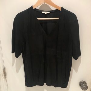 MAJE 100% suede leather bomber top size 3 or M